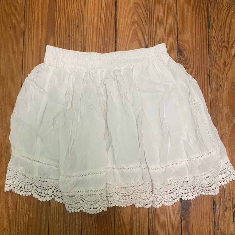 Aeropostale White Boho Mini Skirt - Size S